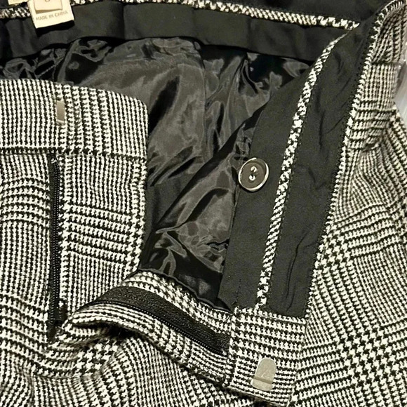 Never Worn J. Crew Maddie Glen Plaid Gray Wool Trousers, Size 6 - Picture 5 of 6